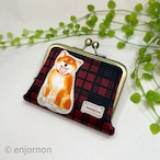 ほどよいお財布 柴犬のわんだふぉー♡チェックレッド2