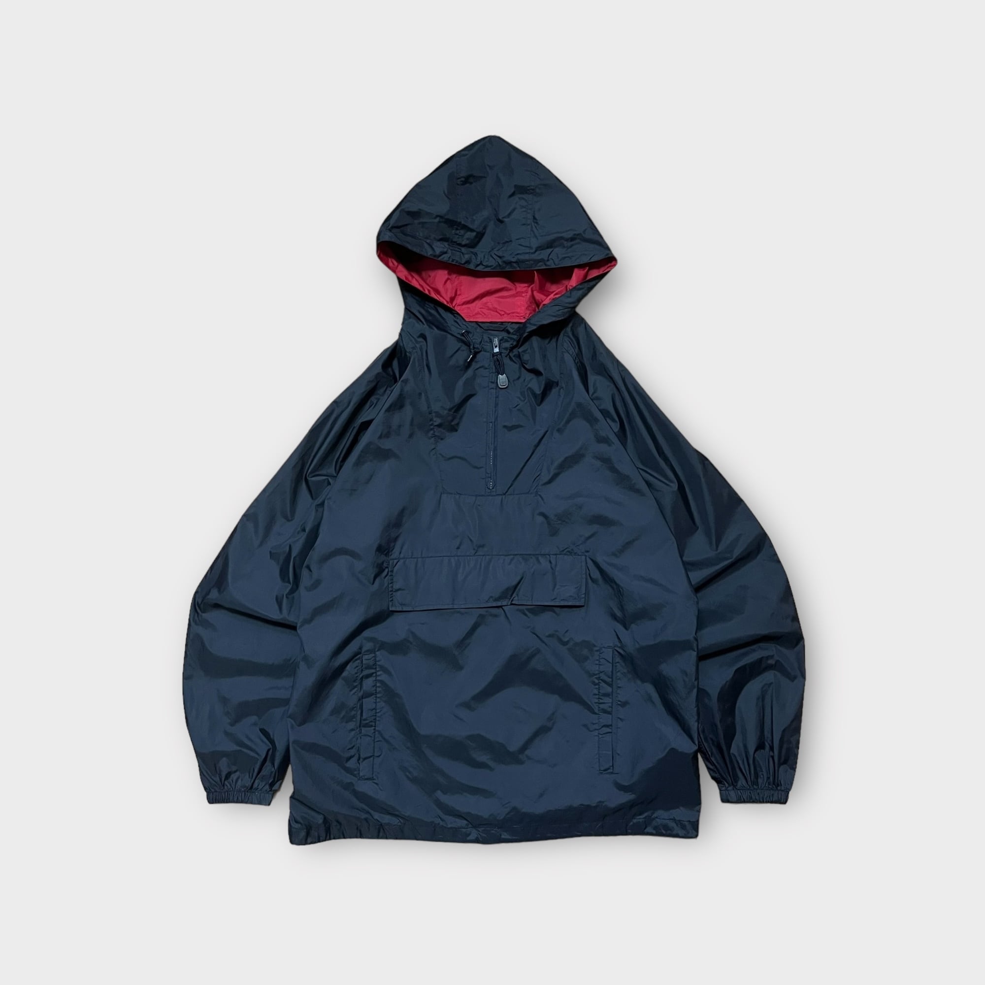 【LANDS' END】1990's ラグランスリーブナイロンアノラックパーカ