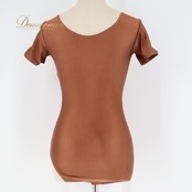 バレエ 衣装 まとめ売り セット レオタード 黒 茶色 無地 半袖 レッスン 練習着 インナー ブラック系 ブラウン系 大人用 ダンスウェア 練習用 おしゃれ シンプル コスチューム 2点セット