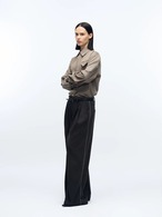 Slight Vogue Wool Blend Wide Trousers