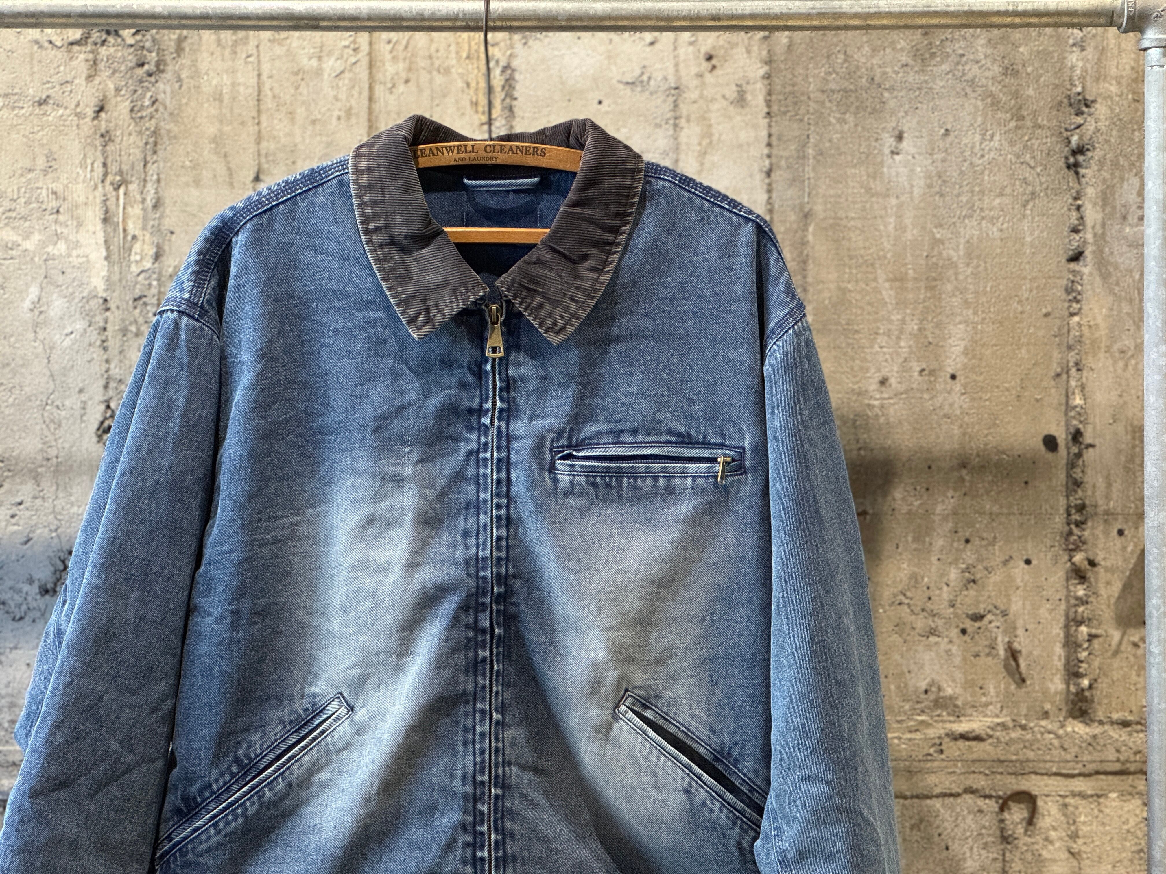 90's Levi's 70743 デニムデトロイトジャケット 米国製 40 LEVI'S】90s USA製 Gジャン デニムジャケット コーデュロイ