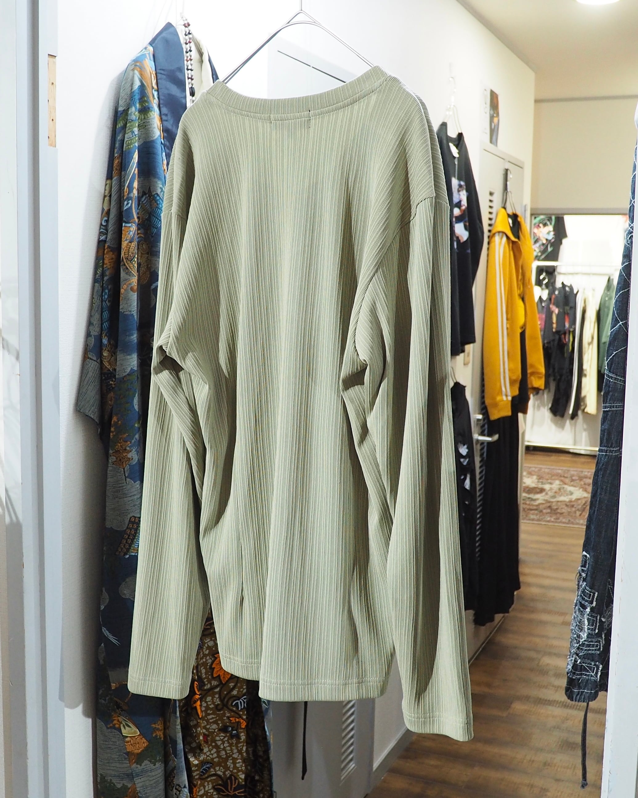 " MICHEL KLEIN HOMME " Pleats Design Long sleeve Tee