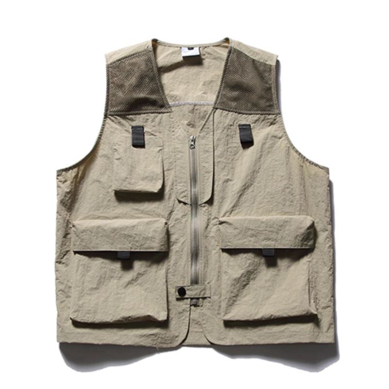 フロントジッパーマルチポケットベスト A19026