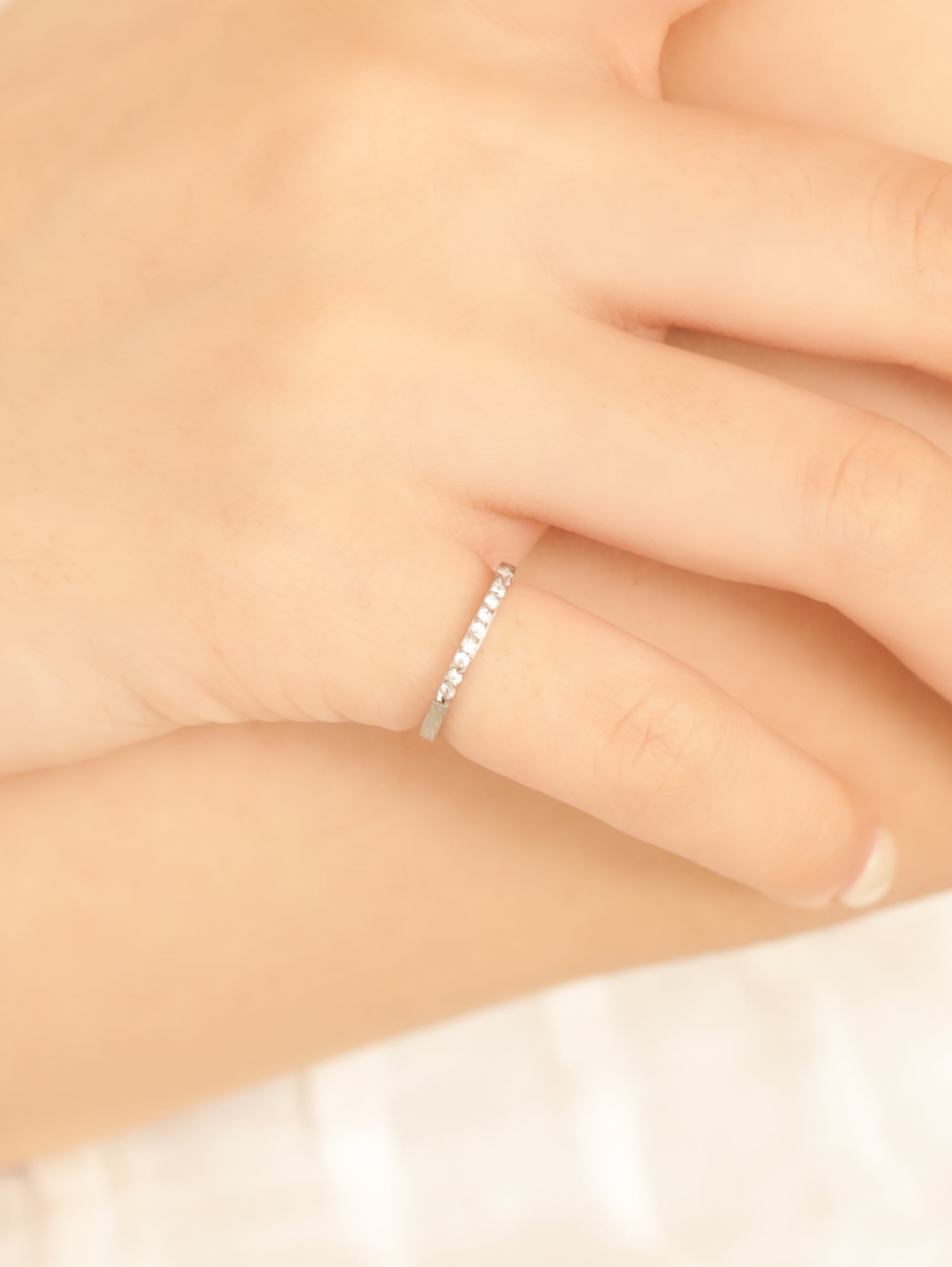 ピンキーリング】316L hawaiian eight zirconia ring #r22 | rani