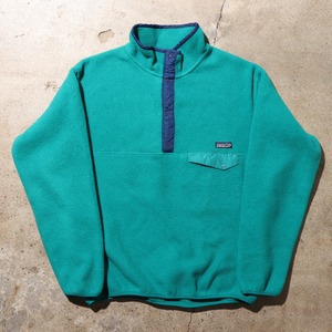 美品 L USA 92年 ティール スナップT Patagonia パタゴニア フリース synchilla snap-t