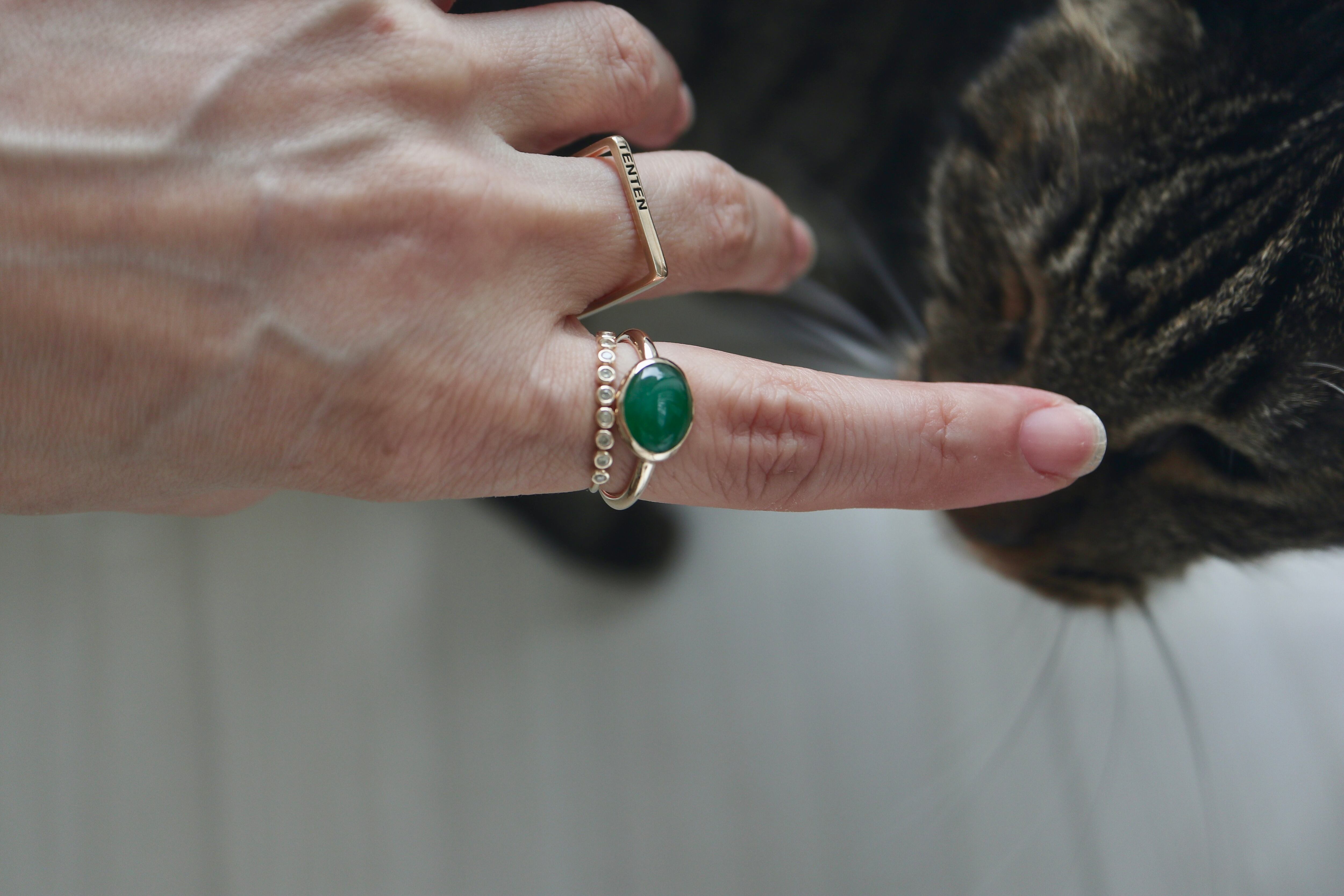 K10[インペリアルjadeite]翡翠ring | STUDIO TENTEN
