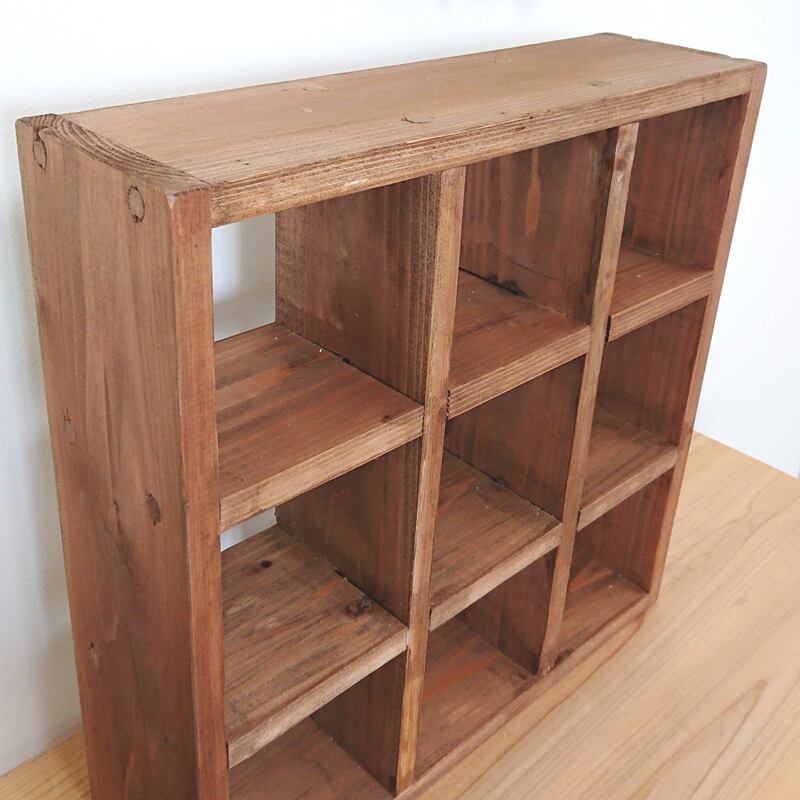 格子棚 / blockshelf ブラウン / 什器 / 飾り棚＊ 【国産紀州材使用