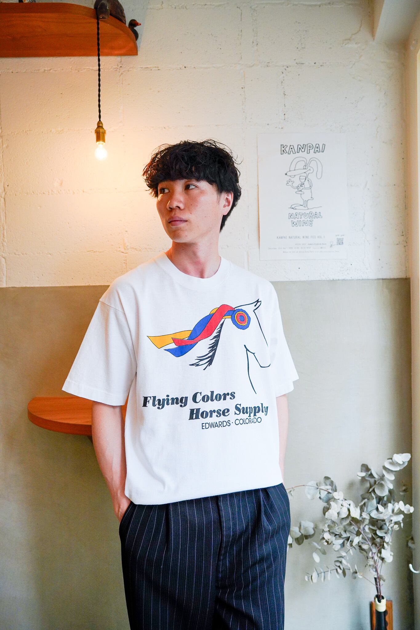 【1990s】"Fruit of the Loom" Flying Colors Horse Supply Shop T-shirts / 6-214