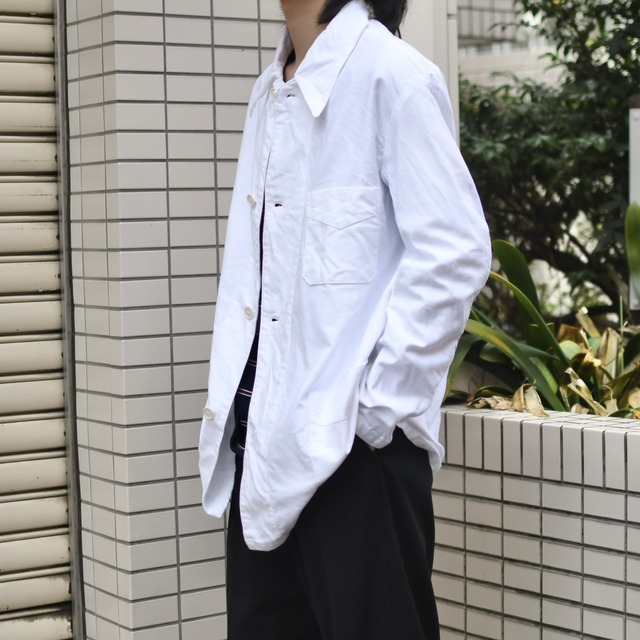 Italian navy work jacket white
