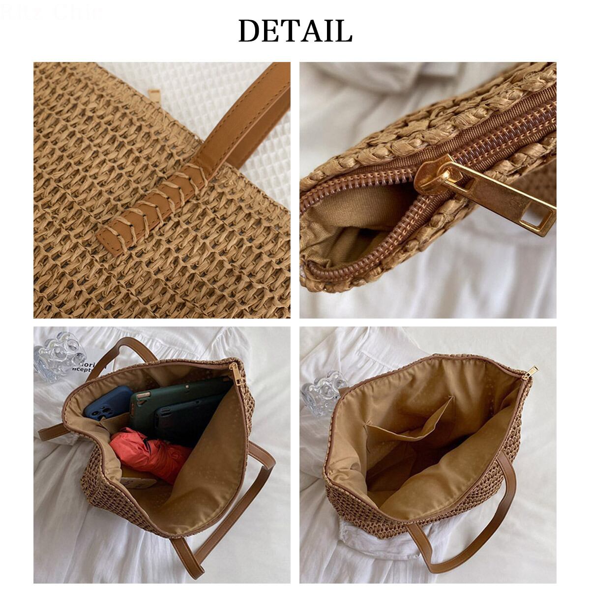 麦わら バッグ レディース 春夏 韓国 おしゃれ 大人 かわいい カジュアル 海水浴 プール 夏祭り ナチュラル 旅行 リゾート 大人可愛い 大人女子