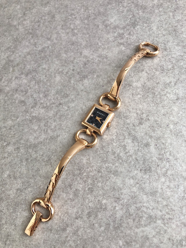 GUCCI グッチ GG 腕時計 ゴールド ホースビット ステンレススチール クォーツ YA120521 vintage ヴィンテージ オールド wtdb2a