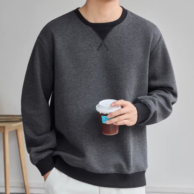 ヒップ丈 クルーネックスウェット af0435