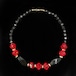 Red & black beads necklace