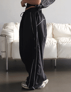 【新作5％OFF・3日間】Line-Banding Wide Pants _3colors