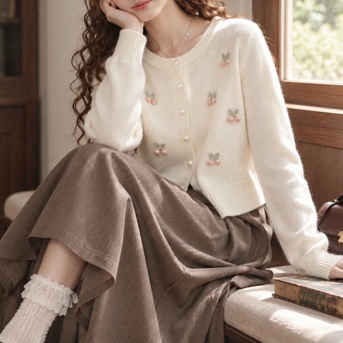 4色／チェリーデコニットカーデ ・79482