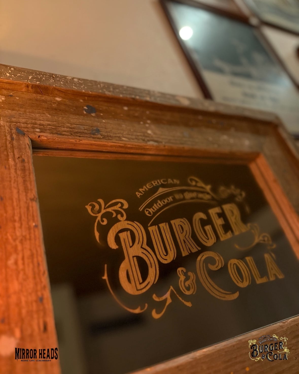 B&C PUB MIRROR Type-A | AMERICAN BURGER & COLA