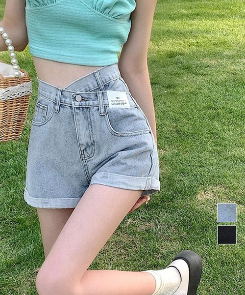 レディース 春夏 秋 新品 ショートパンツ ロールアップホットパンツ