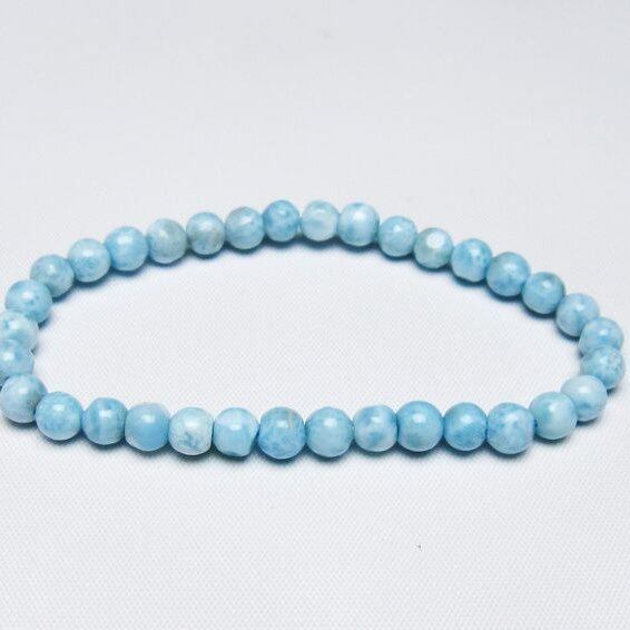 ラリマー ブレスレット 5mm 一点物 メール便可 [M便 1/10] 111-47936