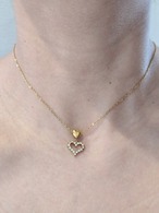 twin heart necklace thumbnail 2