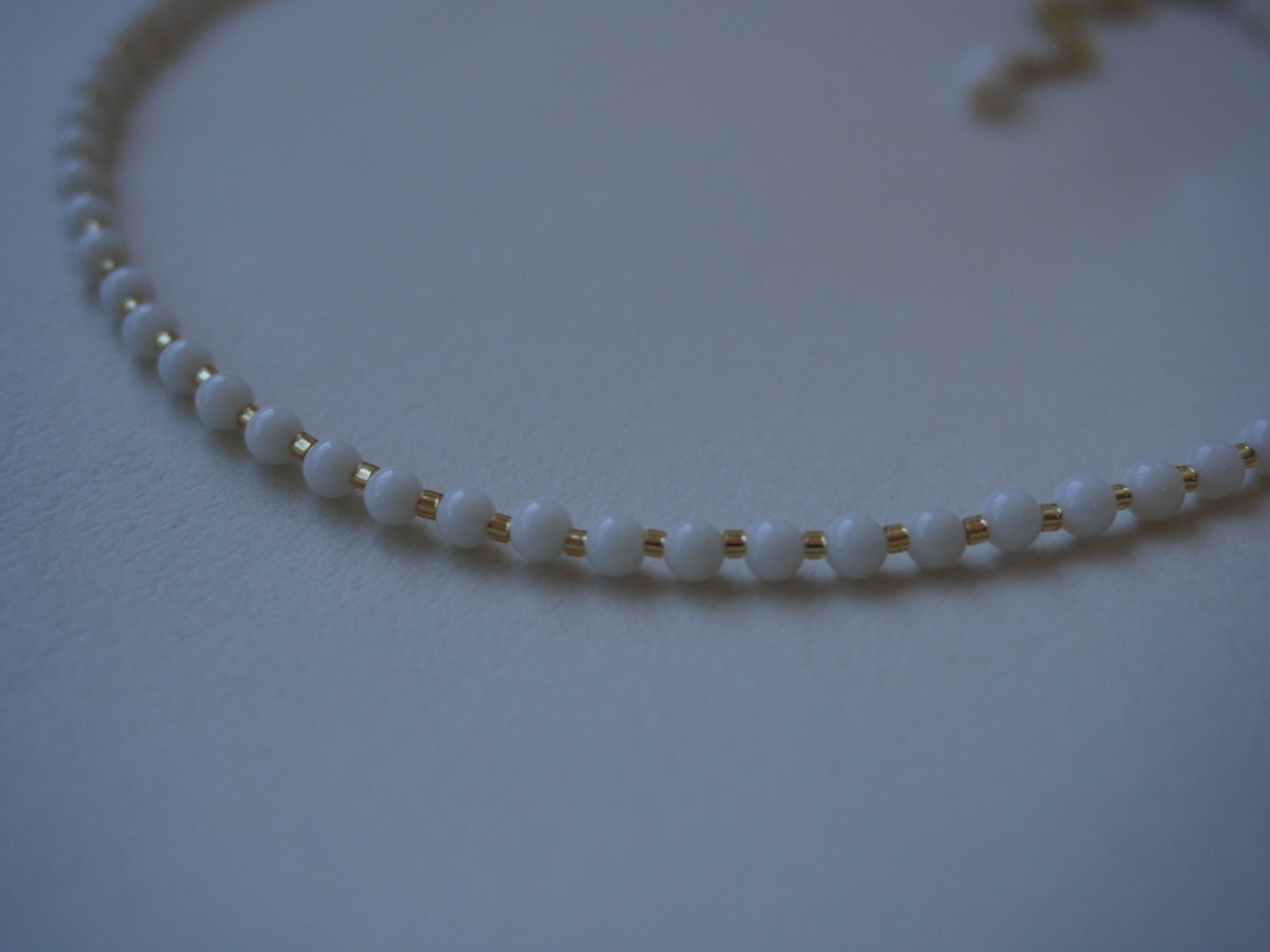 【 WAVE 】white coral necklace