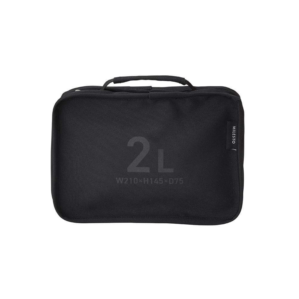 MILESTO ミレスト ハンギング オーガナイザー 2L ブラック MLS909 / 収納 バスルーム トラベル 旅行 バッグインバッグ