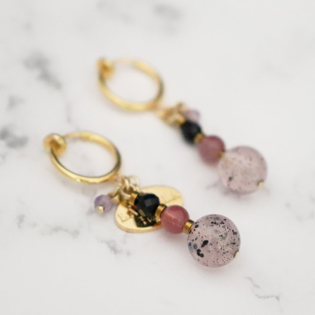 MA・YO・KE・】マイカインローズクォーツ×オニキス×ローズクォーツ