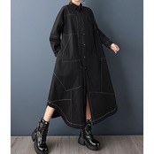 ラインステッチ ロングワンピース  00143