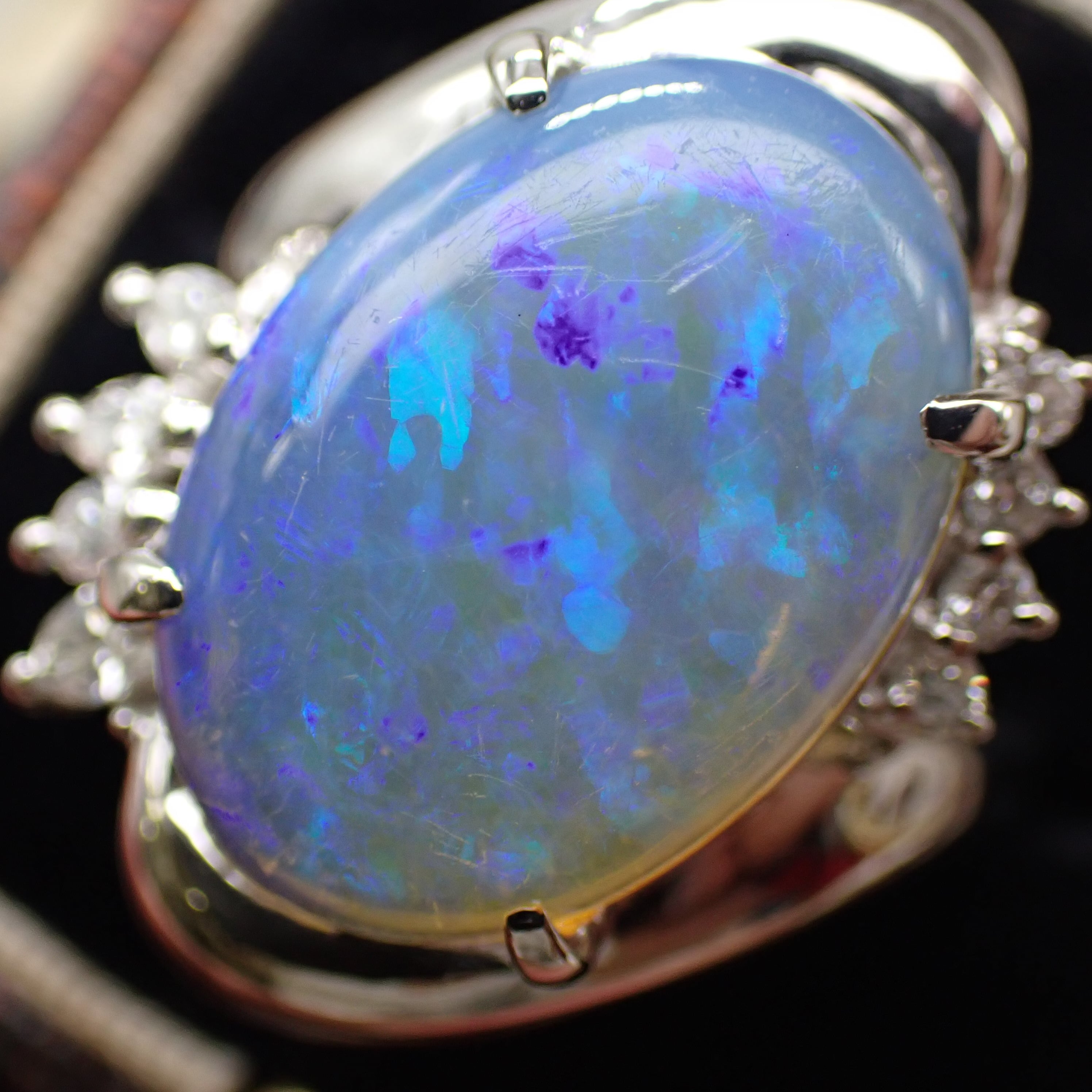 日本の作品】昭和レトロ バブリーデザイン ヴィンテージ リング Pt900