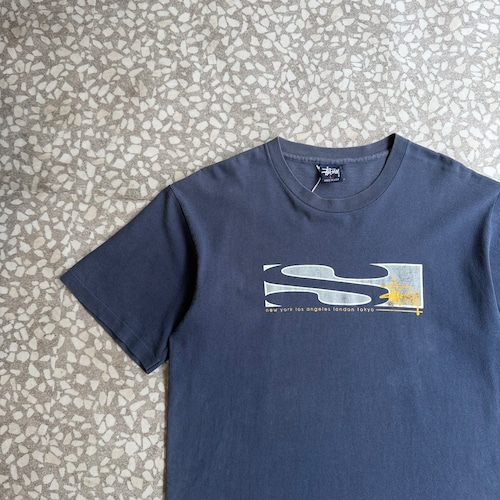STUSSY / 90’s usa製 back print T-shirt size L