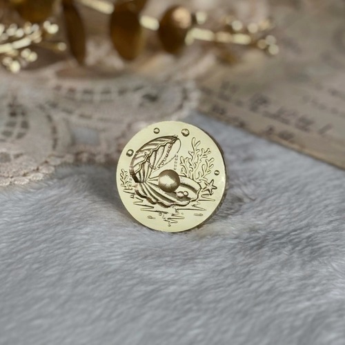 【25㎜】シェルオパール1【スタンプヘッド】#SWH-55