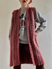 1970s Vintage Handwoven Long Knit Vest