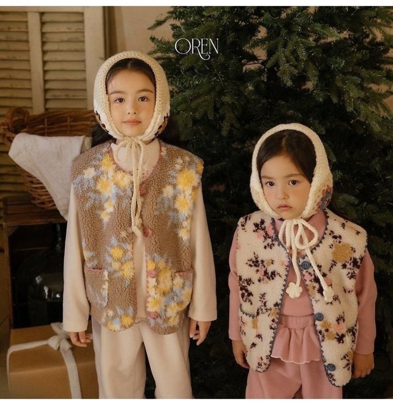オーレン / oren / フロレットダンブルベスト / 韓国子供服 / キッズ / 26winter〖取寄〗*S~XL*