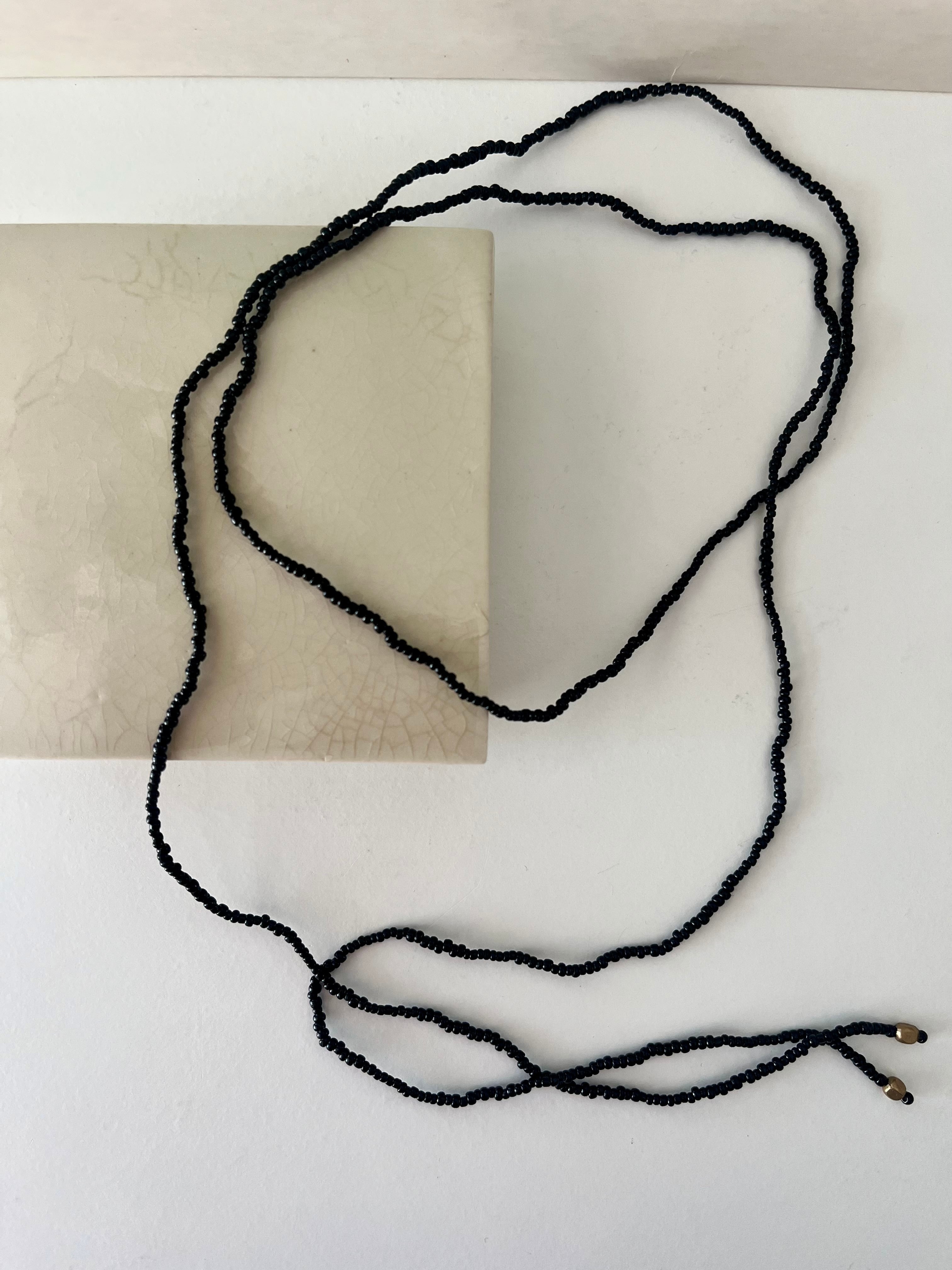 紐ネックレス#simple black