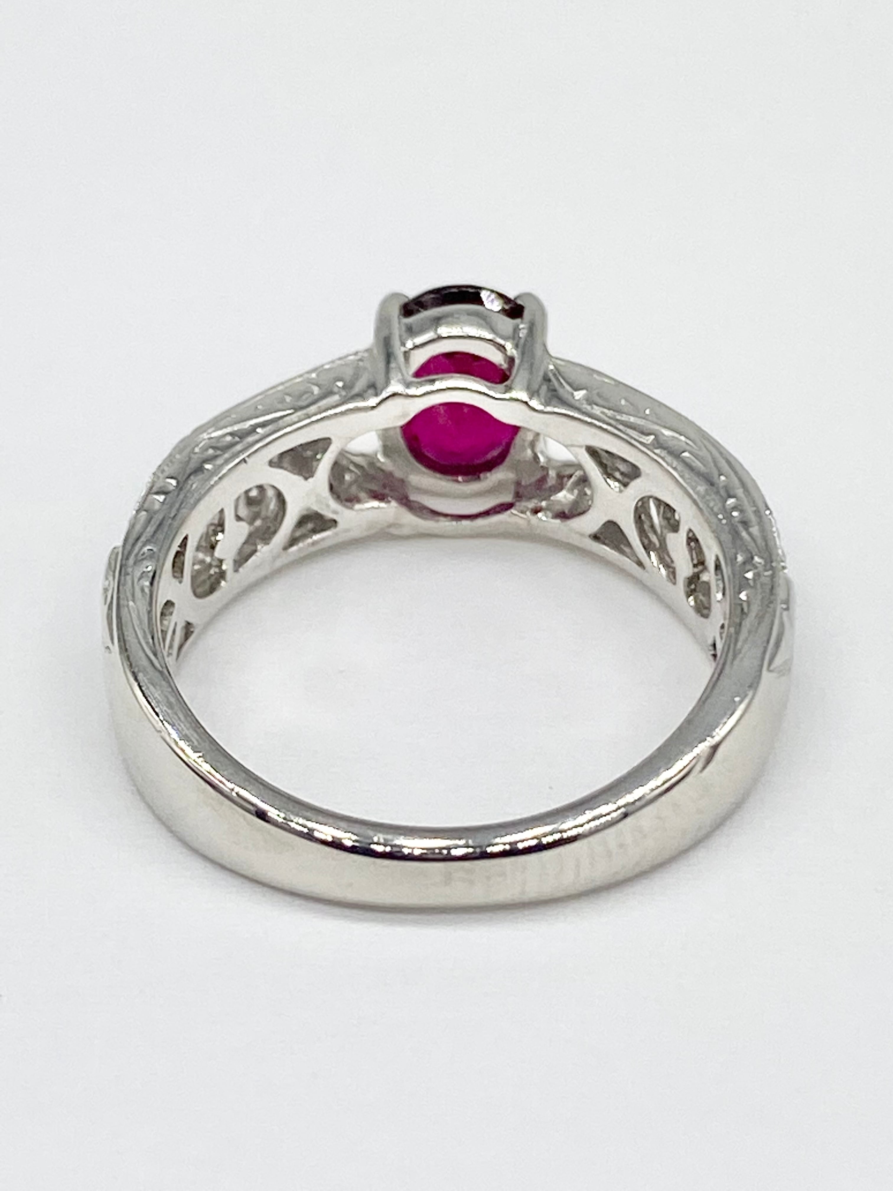 ルベライト0.803ct / ダイヤモンド 計0.10ct Pt900 リング 