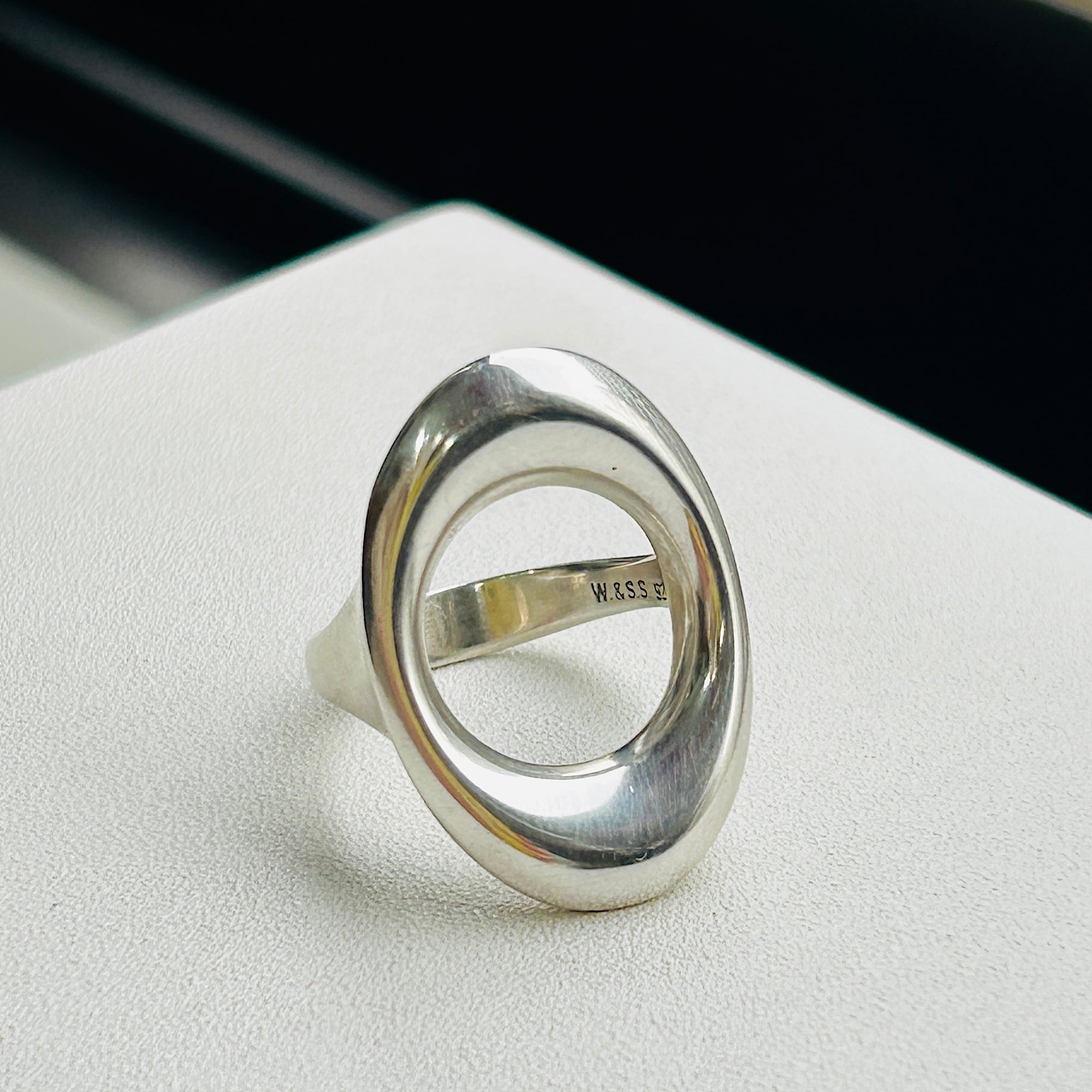 W&S Sørensen 70s シルバー925 楕円リング Designed by Bent