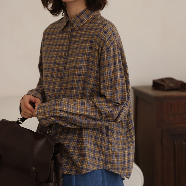 チェックデザインシャツ M1937