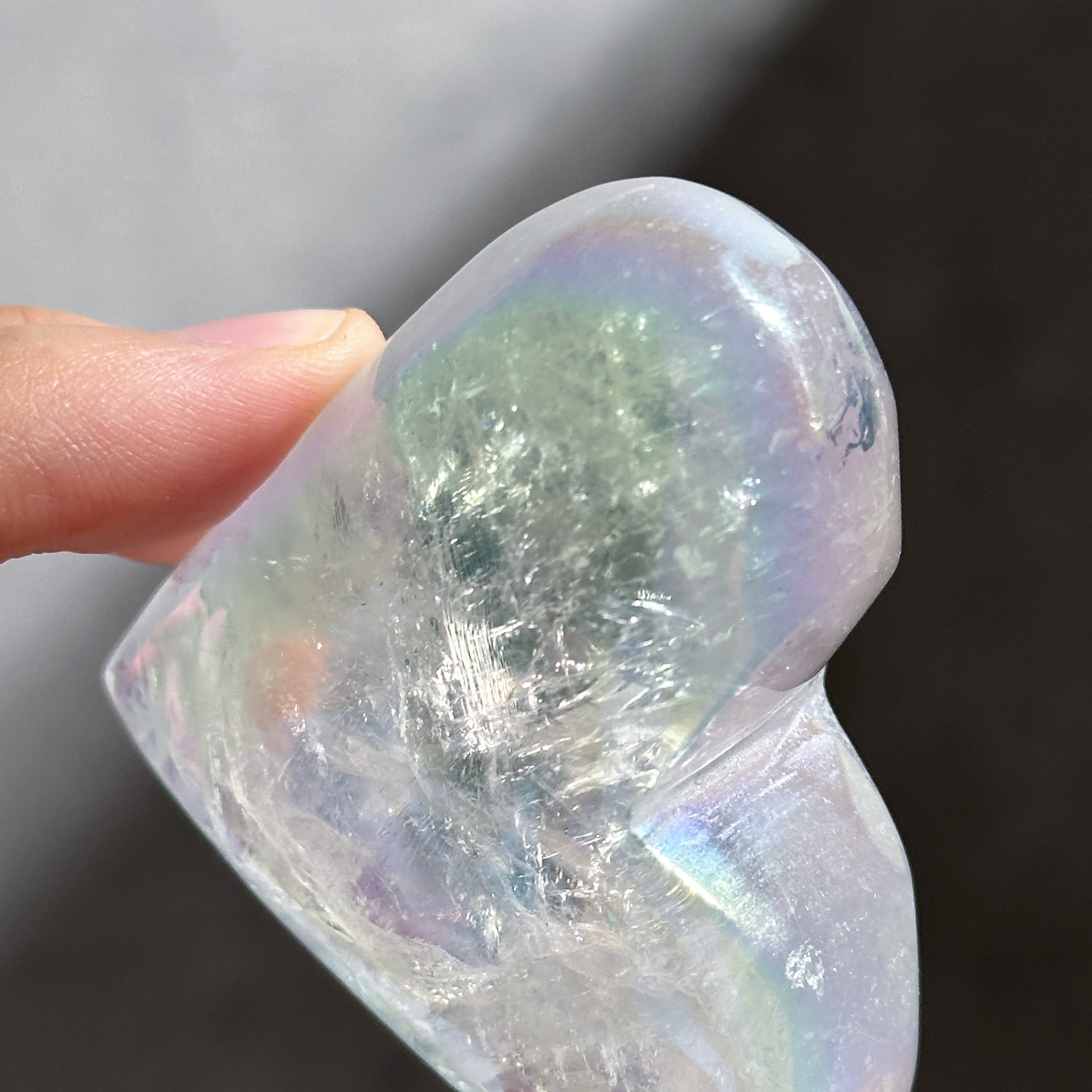 透明感◎エンジェルオーラクォーツ ハート63♡ Angel Aura Quartz