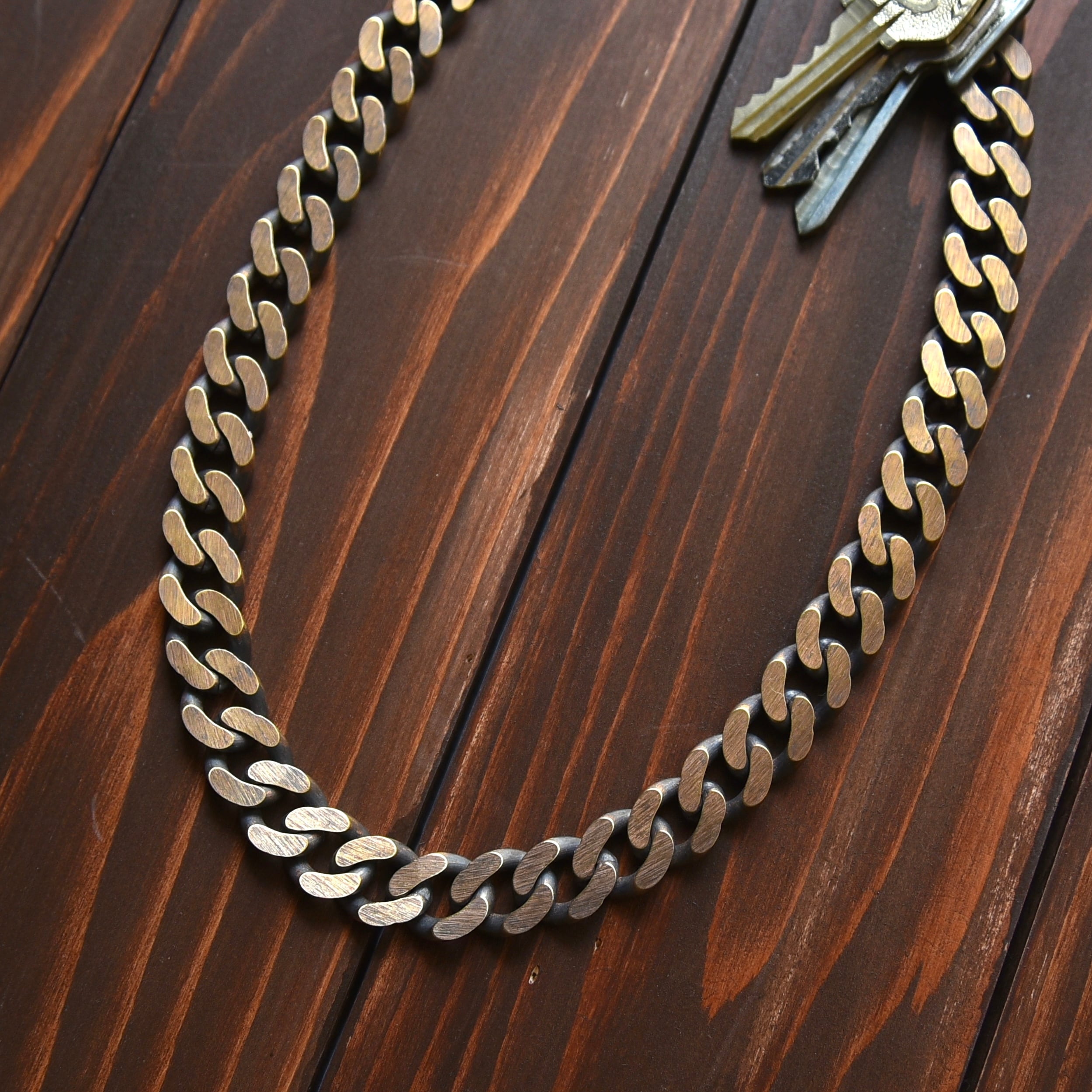 燻 / 人気No.1】Vintage Brass Wallet Chain Hand Made in Japan