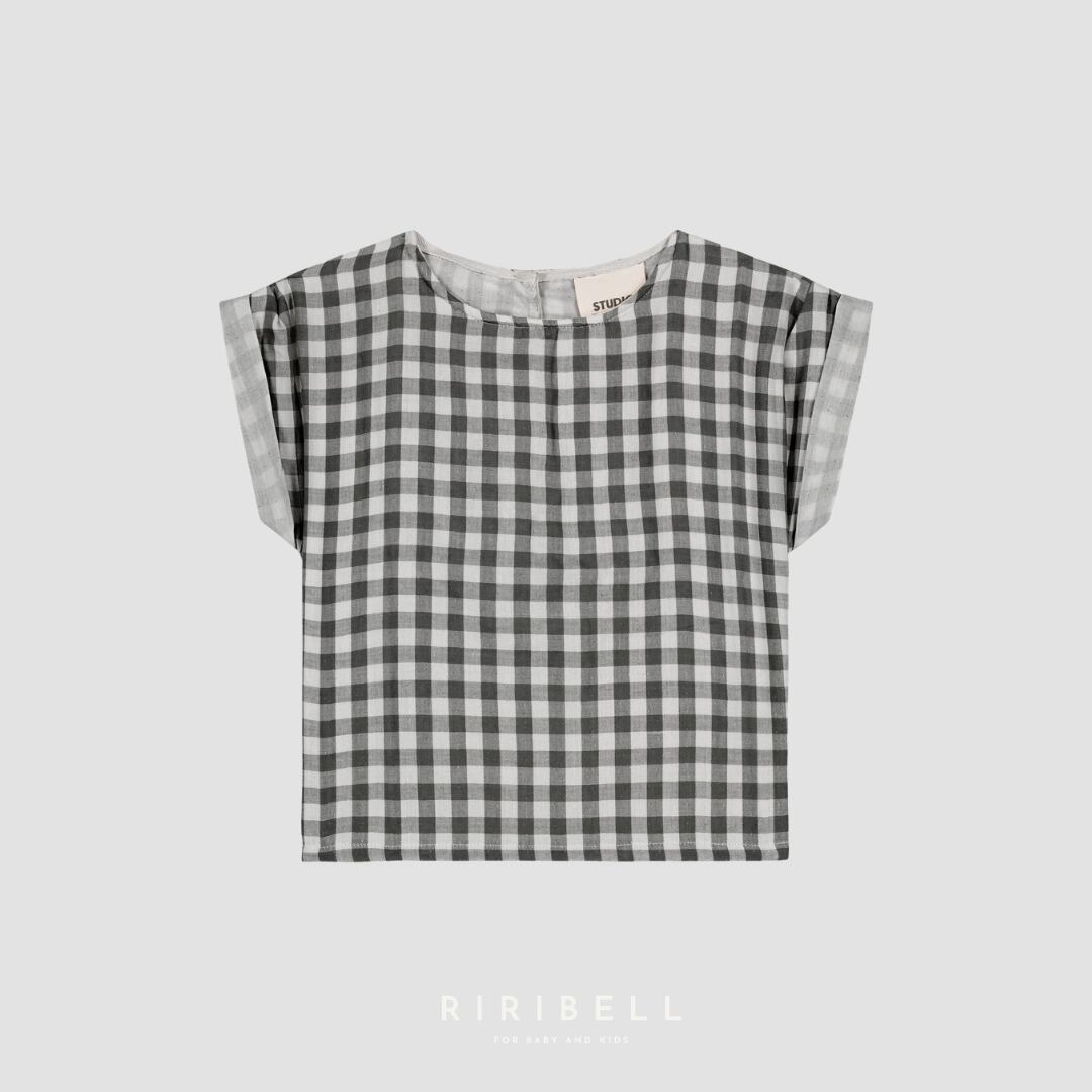予約/送料無料【STUDIO BOHEME】BLOUSE PRASLIN - GINGHAM 36m,4y,6y