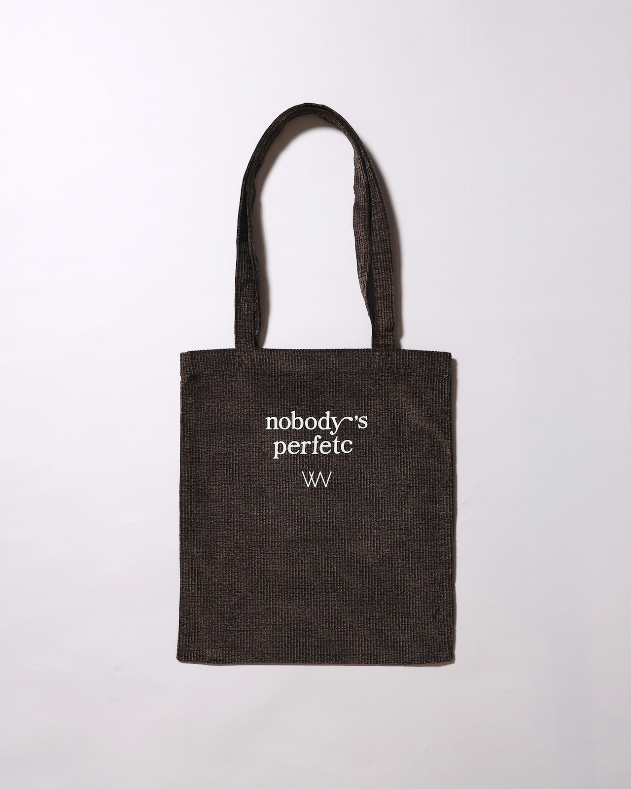 WV Original / nobody’s perfetc Tote Bag - Brown Corduroy