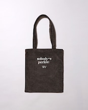 WV Original / nobody’s perfetc Tote Bag - Brown Corduroy