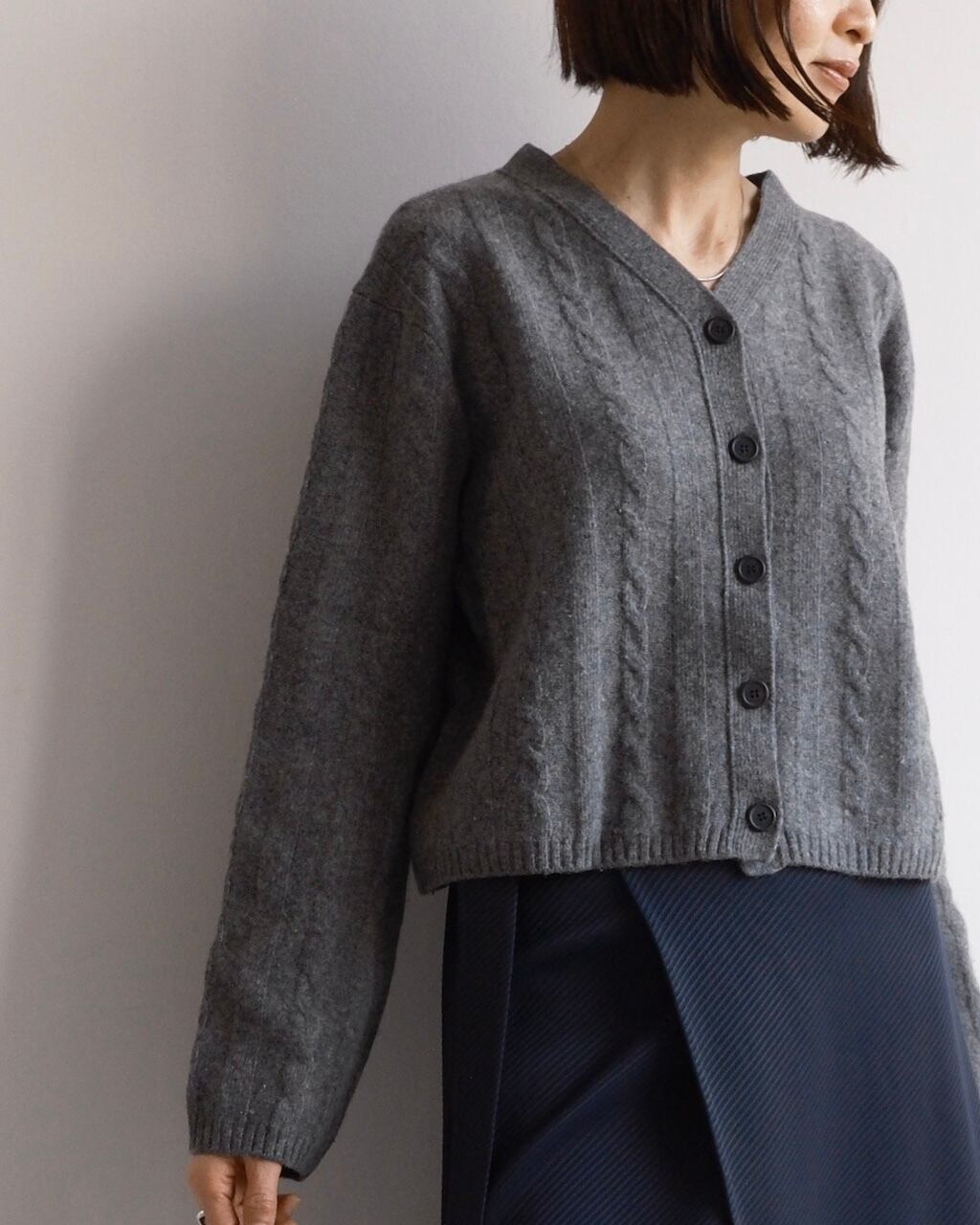 CÉLINE by Phoebe philo CROPPED CABLE KNIT CARDIGAN | dear closet