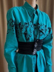 artistic horse pattern vintage shirt-5175-3