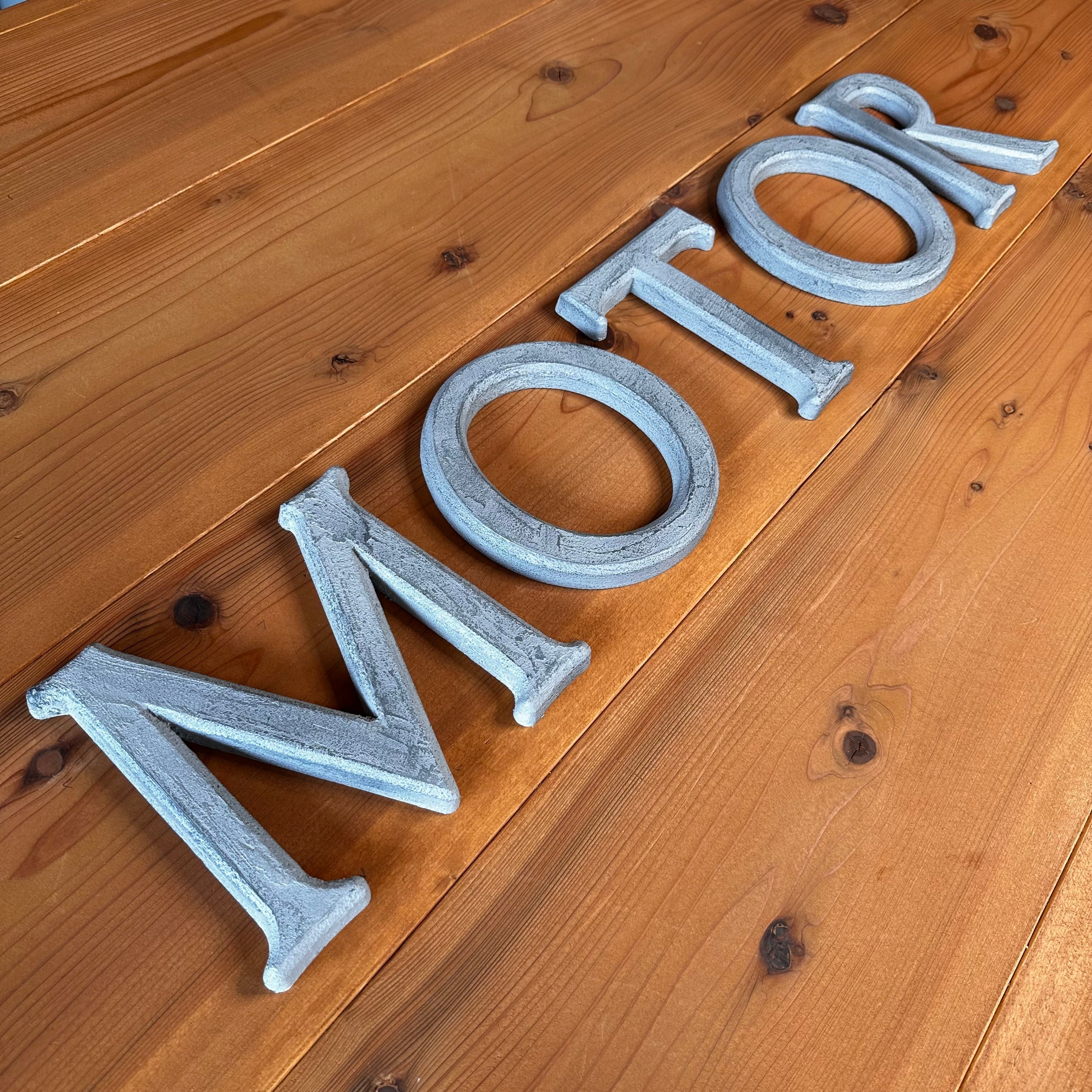 切文字 立体文字 カルプ文字 モルタル エイジング | sign store SIGNAL