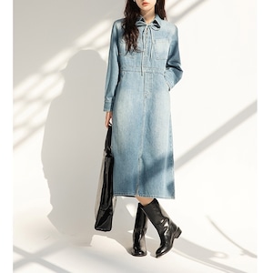 Long Sleeve Denim Dress KRE1626