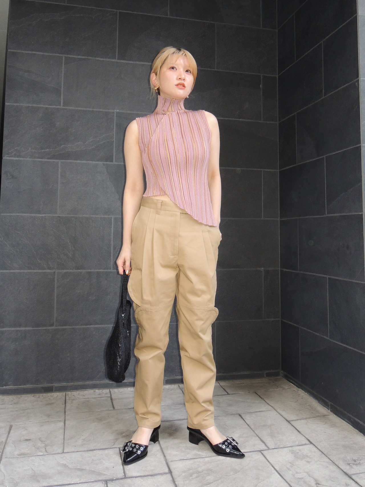 【25SS】PHOTOCOPIEU フォトコピュー / MARGA ASYMMETRIC SLEEVELESS OVAL TOP / トップス - 4