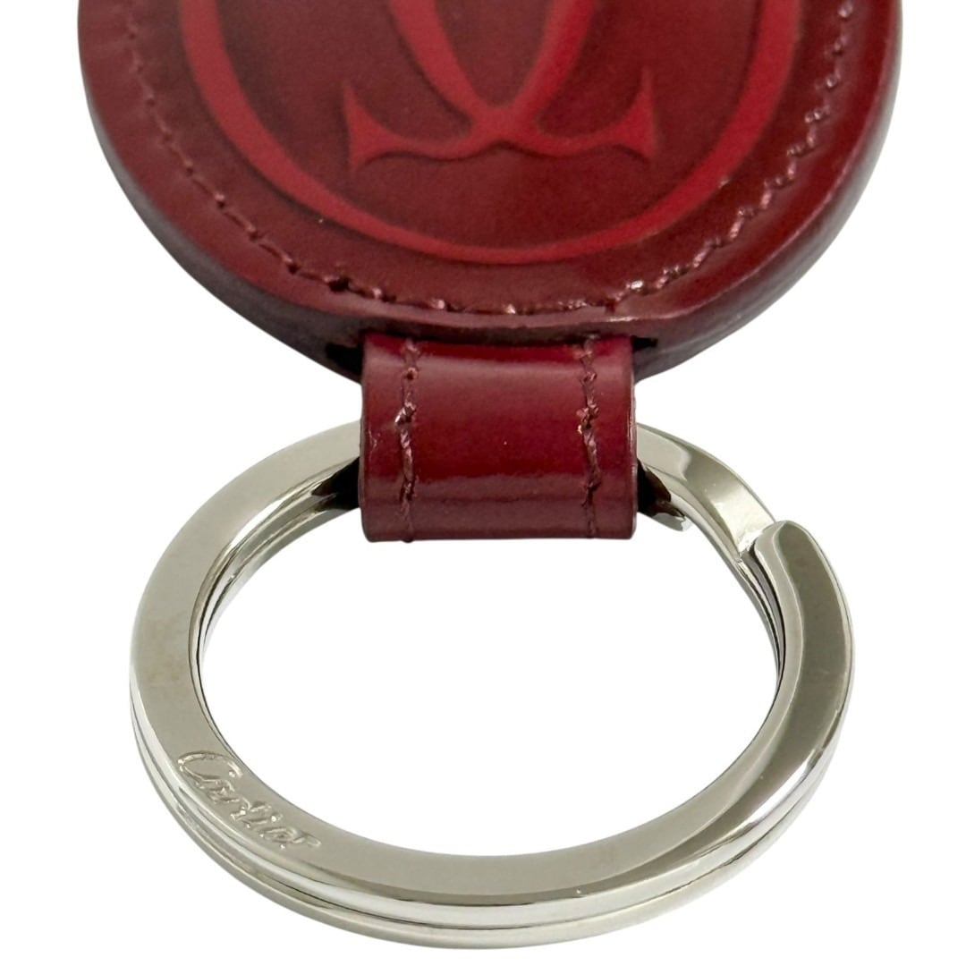 カルティエ メンズ レディース キーリング キーホルダー ダブルC 未