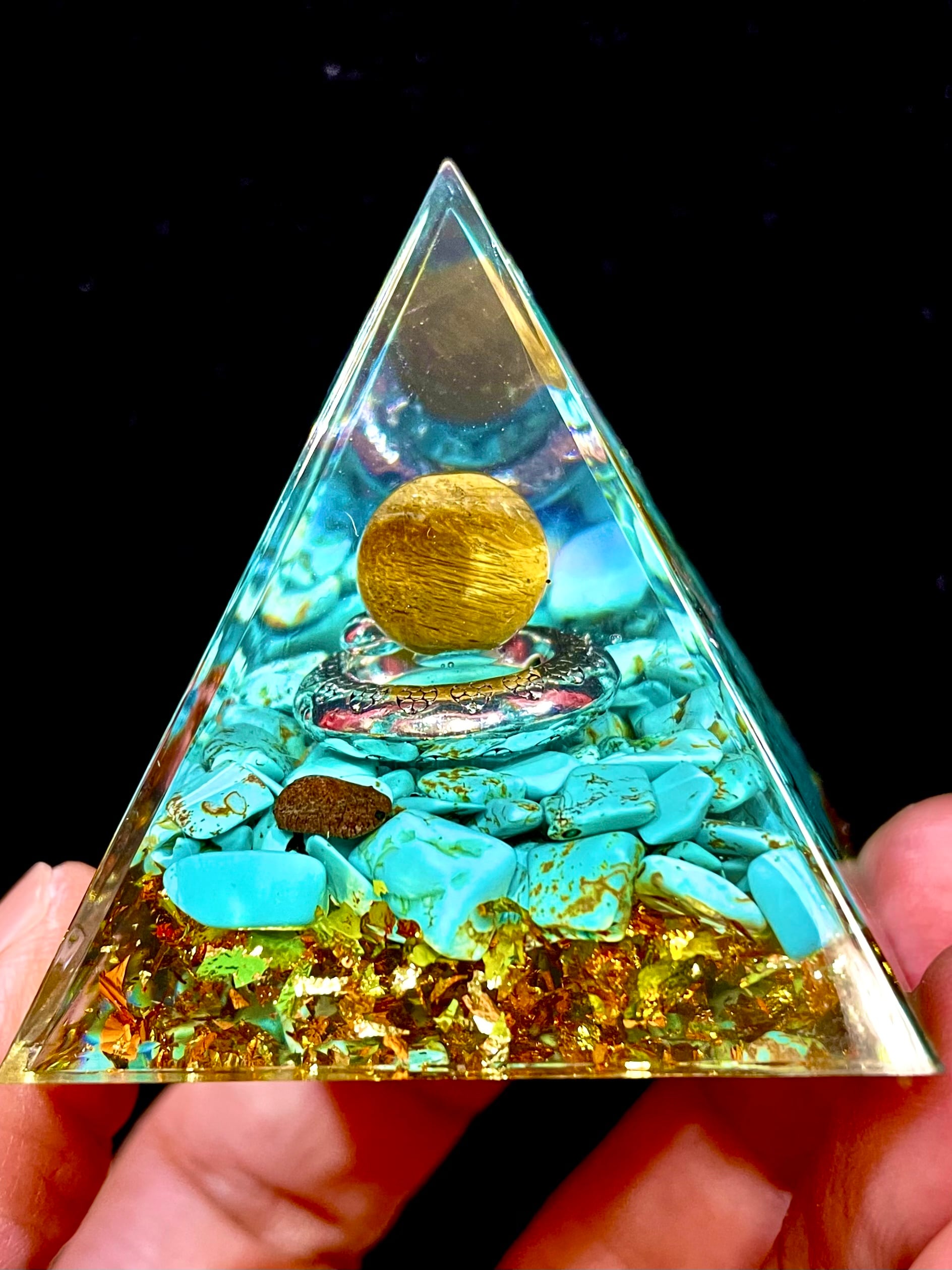 5) 天然石・オルゴナイトE レムリアの太陽