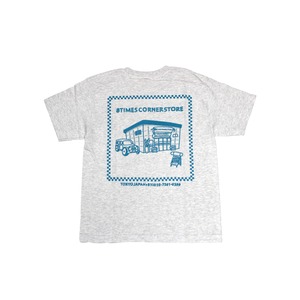 8TIMES NEW AQUA BLUE LOGO KIDS S/S TEE ASH GREY