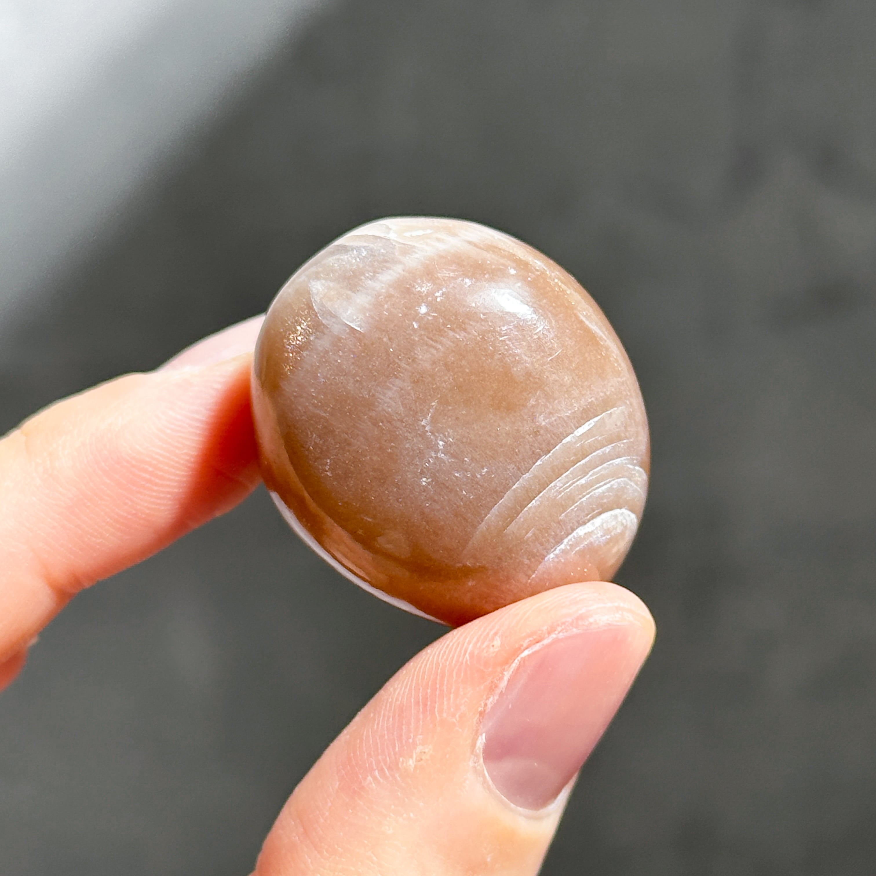 ピーチサン＆ムーンストーン タンブル52◇Peach Sun & Moon Stone